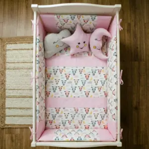 Zuzu Bebek Uyku Seti 60x120 - Kuzu Desenli Nevresim Takımı - Görsel 1 - Kista Baby