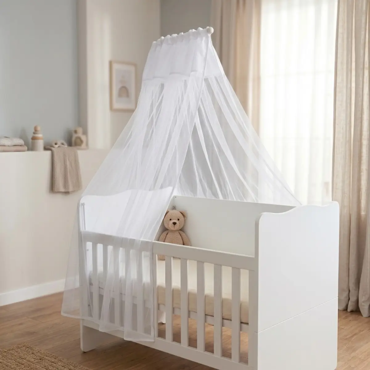 L Model Bebek Beşik Cibinlik ve Aparatı - Görsel 16