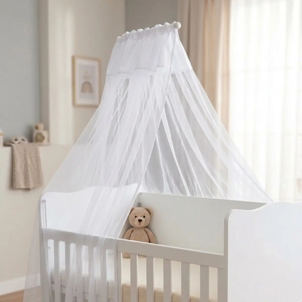 L Model Bebek Beşik Cibinlik ve Aparatı - Görsel 15