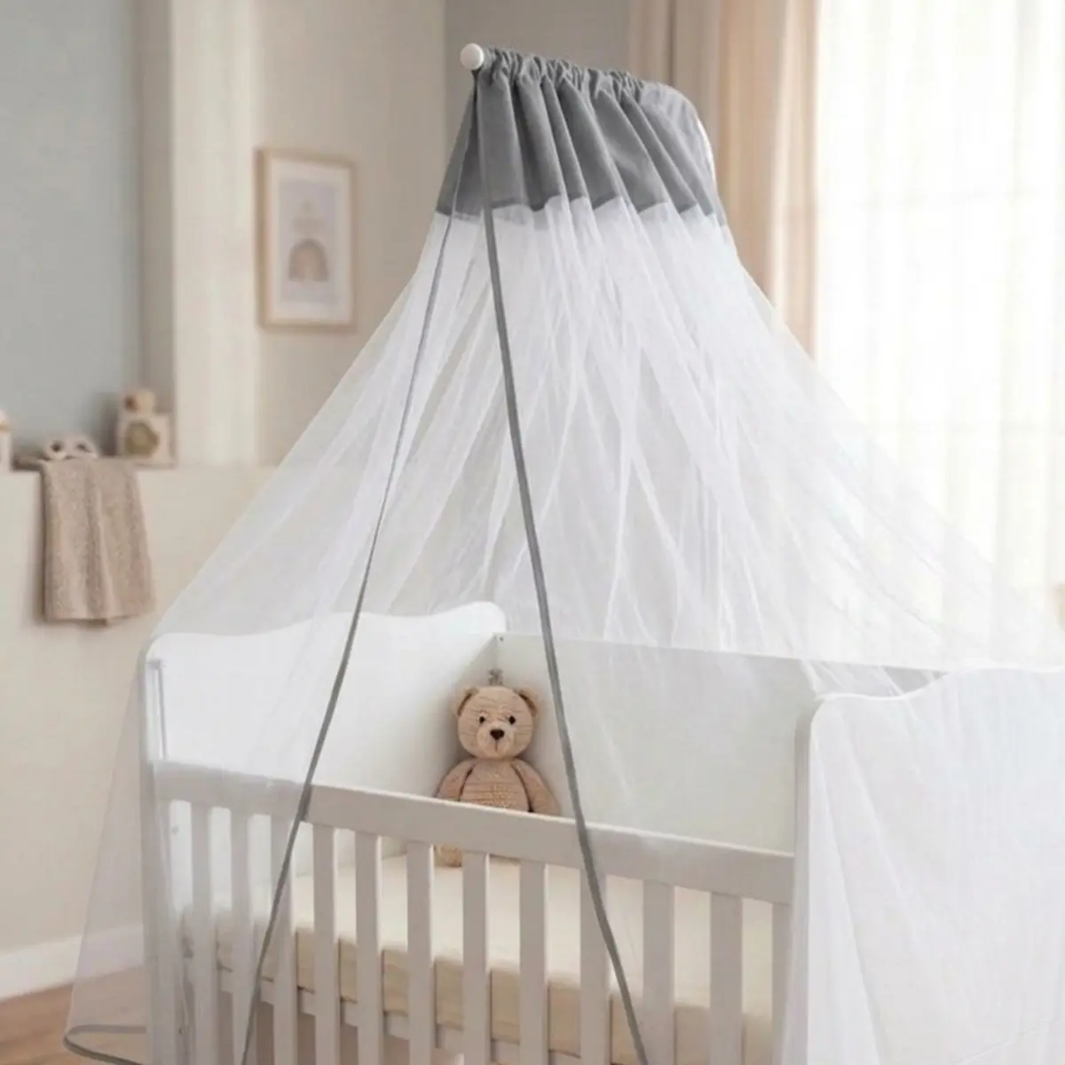 L Model Bebek Beşik Cibinlik ve Aparatı - Görsel 9