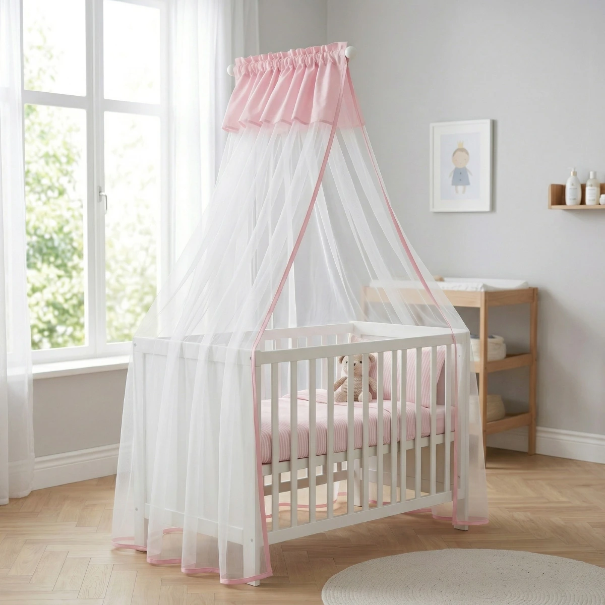 L Model Bebek Beşik Cibinlik ve Aparatı - Görsel 11