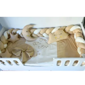 Cloudy Montessori Bebek Uyku Seti Krem 90x190 cm