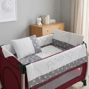 Park Yatak Uyku Seti 70x110 Cloudy 6 Parça - Bulut Desenli