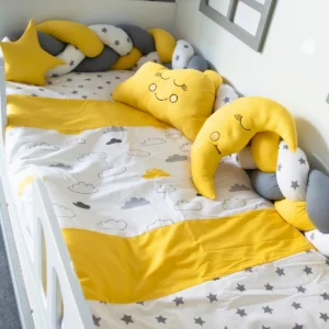 Cumulus Montessori Bebek Uyku Seti Sarı Nevresim Takımı