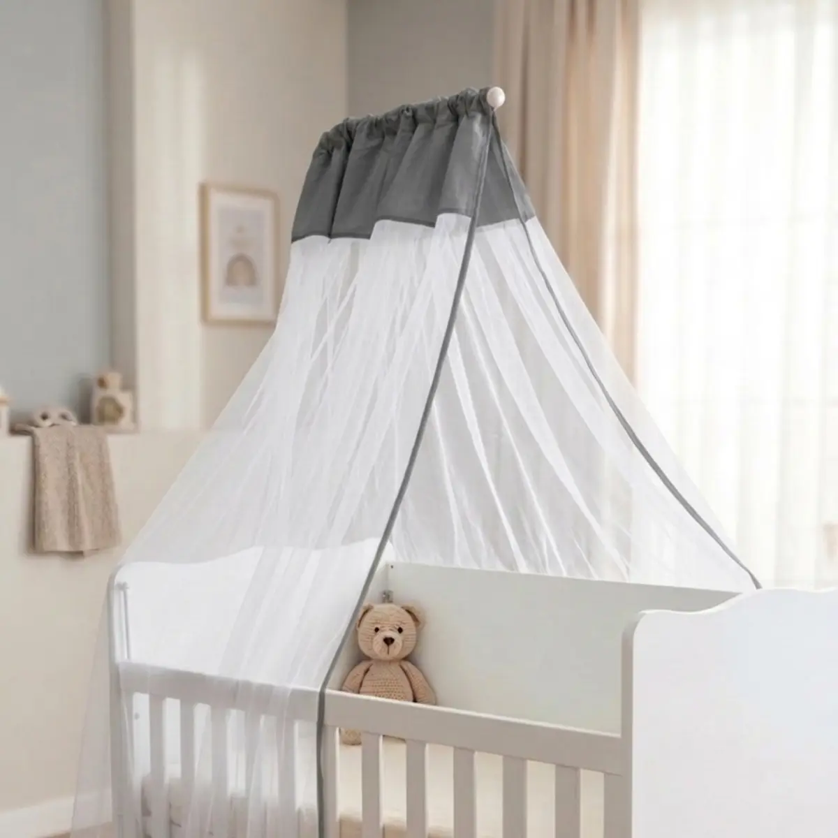 L Model Bebek Beşik Cibinlik ve Aparatı - Görsel 8