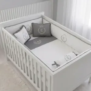 İsim Nakışlı Bebek Uyku Seti ve Nevresim Takımı - Crown Uyku Seti - Kista Baby