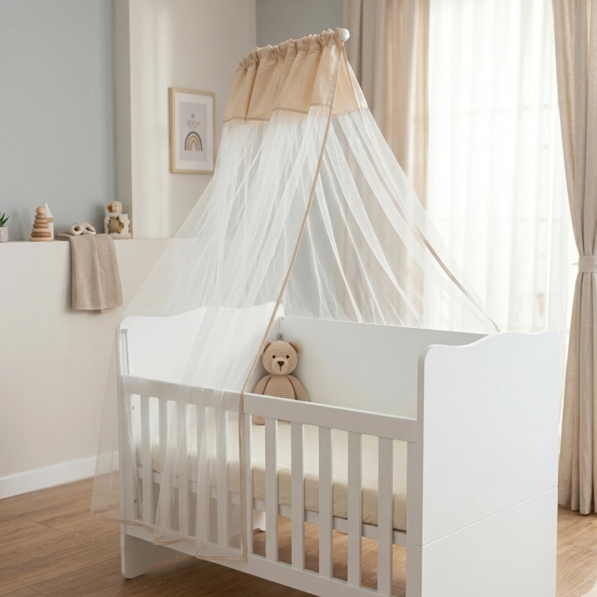 L Model Bebek Beşik Cibinlik ve Aparatı - Görsel 2