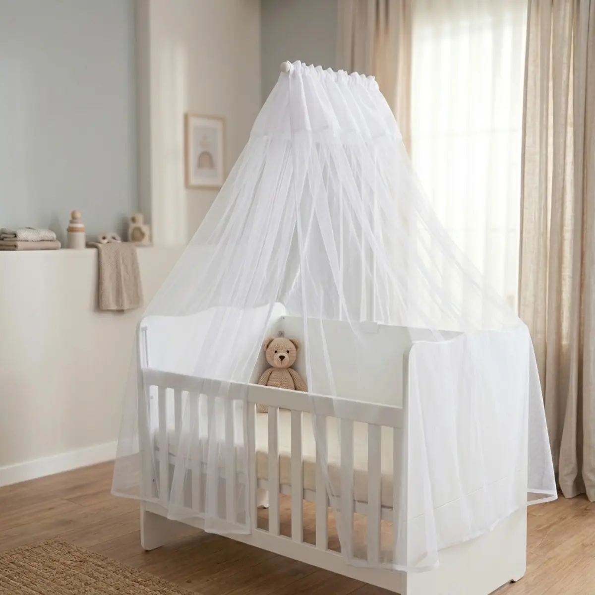 L Model Bebek Beşik Cibinlik ve Aparatı - Görsel 14