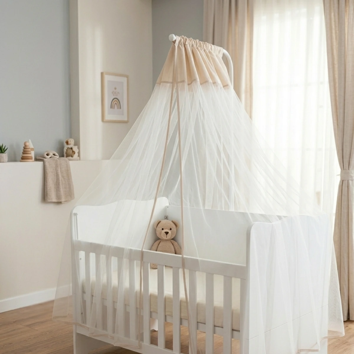 L Model Bebek Beşik Cibinlik ve Aparatı - Görsel 3