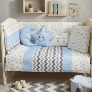 Zig Zag Bebek Uyku Seti — Mavi