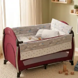 Park Yatak Uyku Seti 70x110 Giraffe 6 Parça - Zürafa Desenli