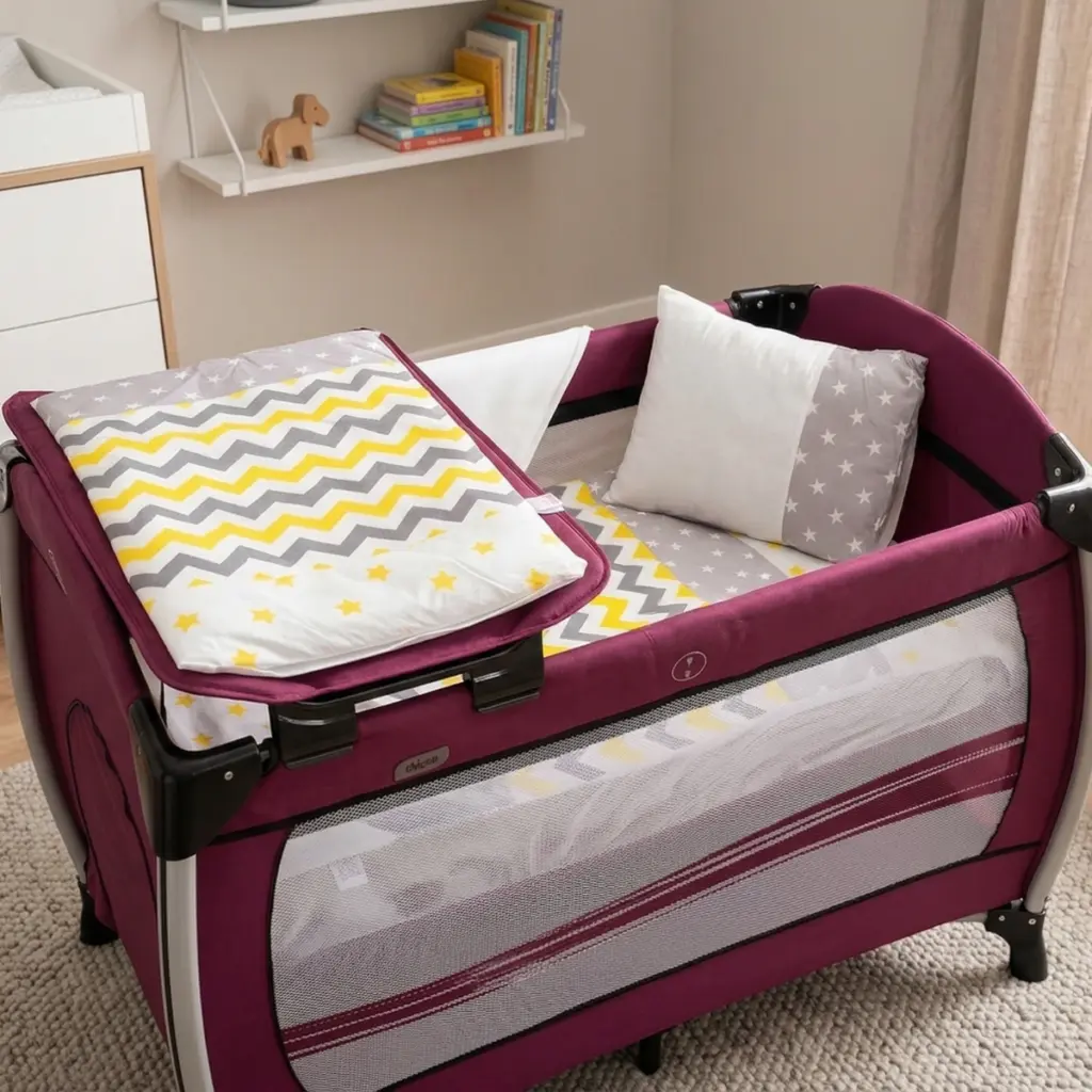 park yatak uyku seti zig zag sari