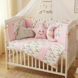 Zuzu Bebek Uyku Seti 60x120 - Kuzu Desenli Nevresim Takımı - Kista Baby