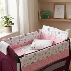 Park Yatak Uyku Seti 70x110 Stars 6 Parça - Yıldız Desenli