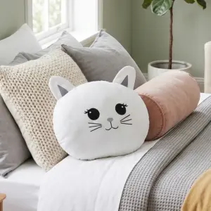 Kedi Uyku Arkadaşı Yastık - Dekoratif Bebek Yastığı