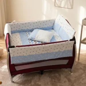 Park Yatak Uyku Seti 70x110 Zig Zag 6 Parça - Zikzak Desenli